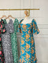 Summer Floral Puffer Sleeves Long Tiered Maxi Dress